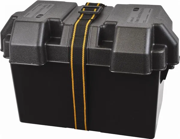 9067-1 – ATTWOOD MARI Battery Box, For Use With 27/ 27F/ 27M Series Batteries With Mounting Hardware Standard Size Bl...